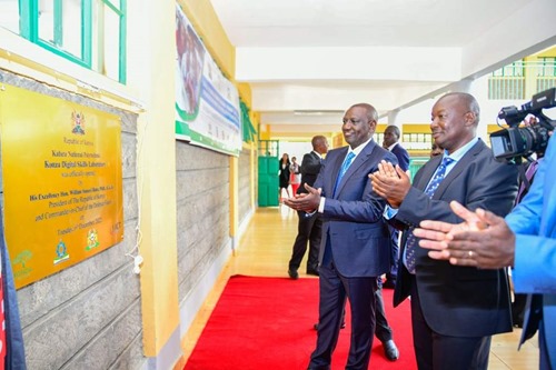 Kenyan President William S. Ruto during the launch of Jitume Digital Labs