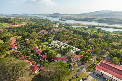 Aereal view of the site