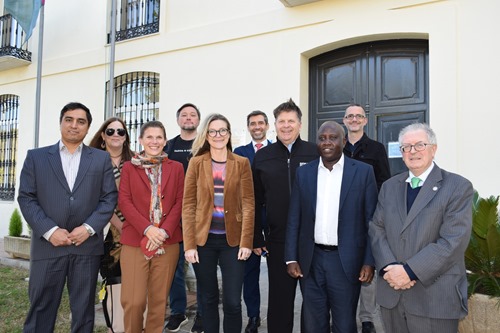 Group photo outside IASP Headquarters