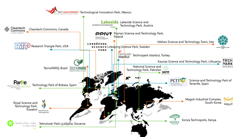 The 17 IASP Members selected as SDG Model Zones