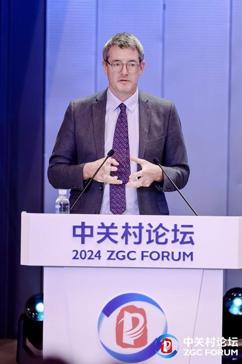 Tom Bentley speaking in Beijing at the 2024 ZGC Forum